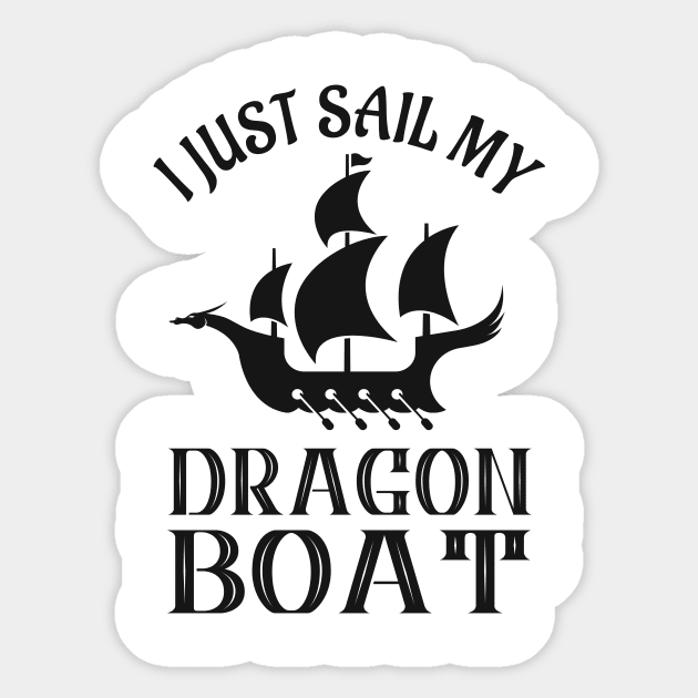 Viking Ship Dragon Boat Sticker by Foxxy Merch